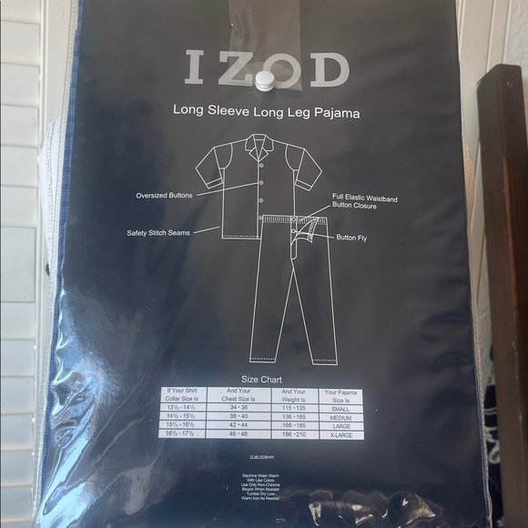 Izod Men's Blue Plaid Shirt - Picture 3 of 4